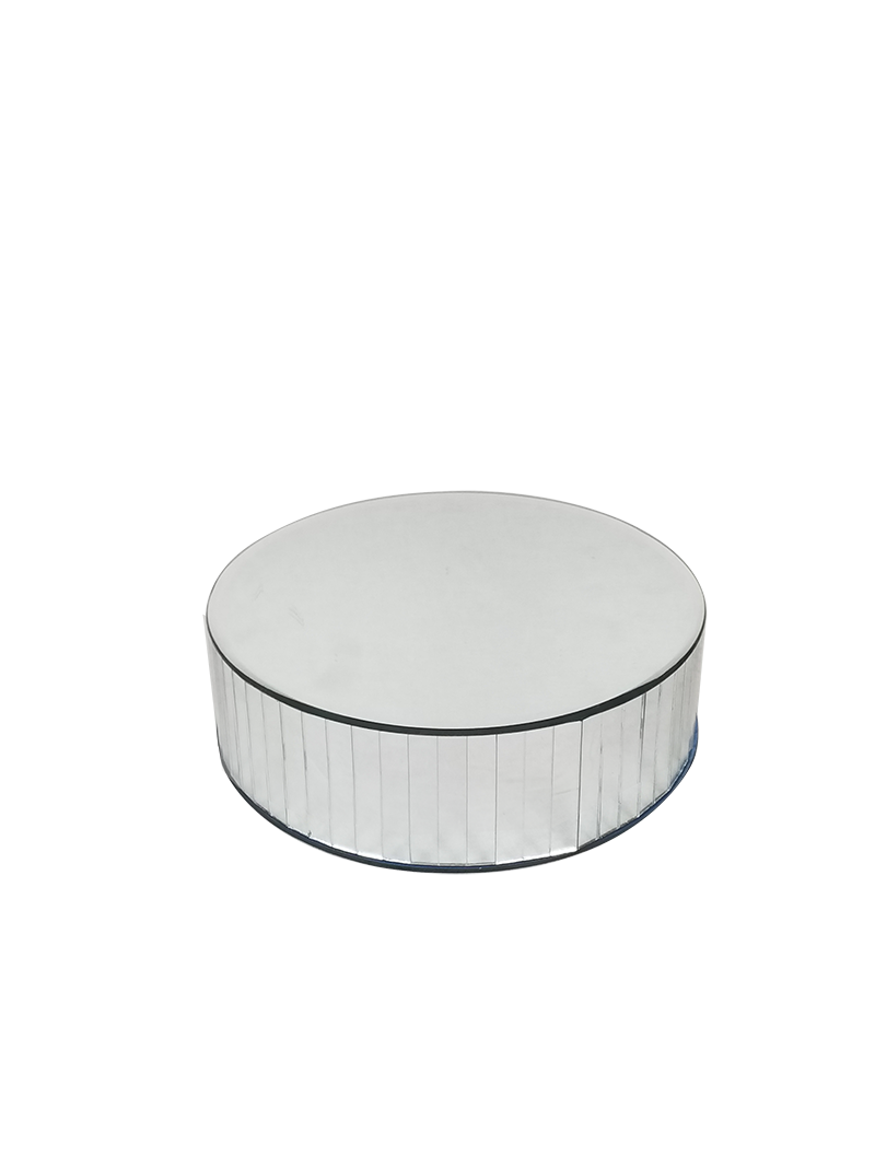 MRD-3454 - Round Mirror Box Cake Stand H 3" x W 10"