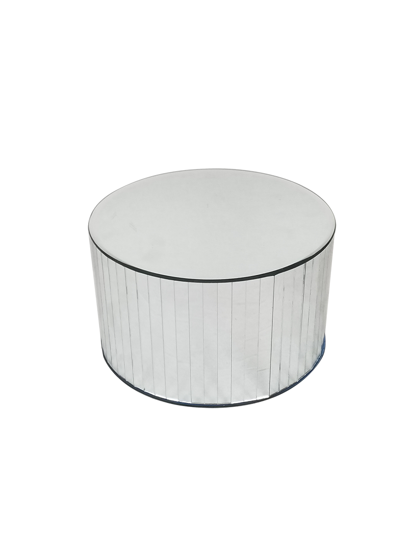 MRD-3455 - Round Mirror Box Cake Stand H 6" x W 10"