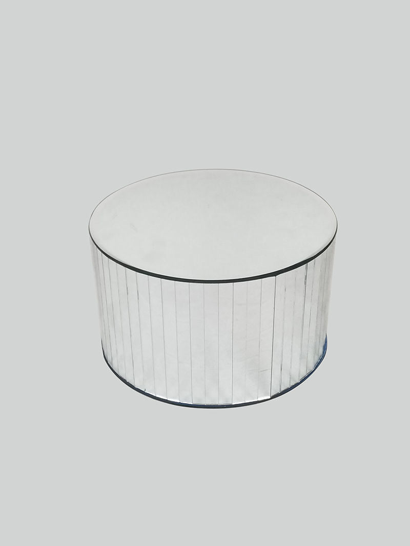 MRD-3455 - Round Mirror Box Cake Stand H 6" x W 10"
