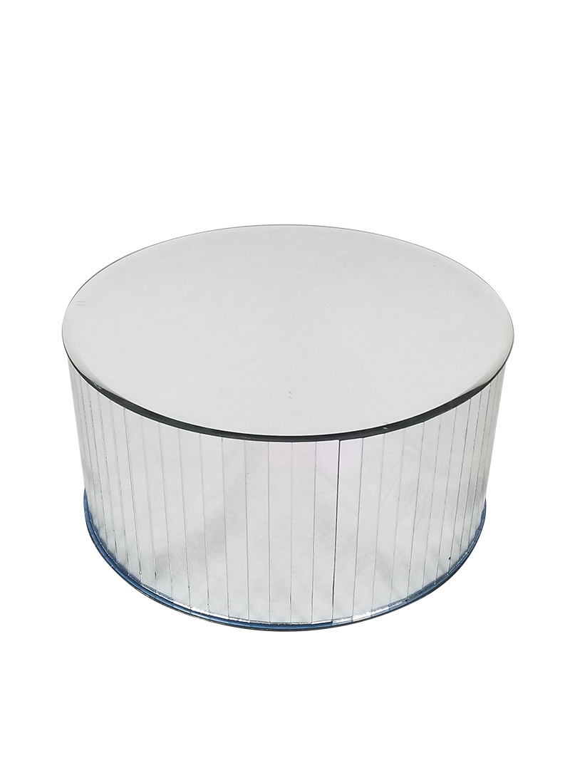 MRD-3457 - Round Mirror Box Cake Stand H 6" x W 12"