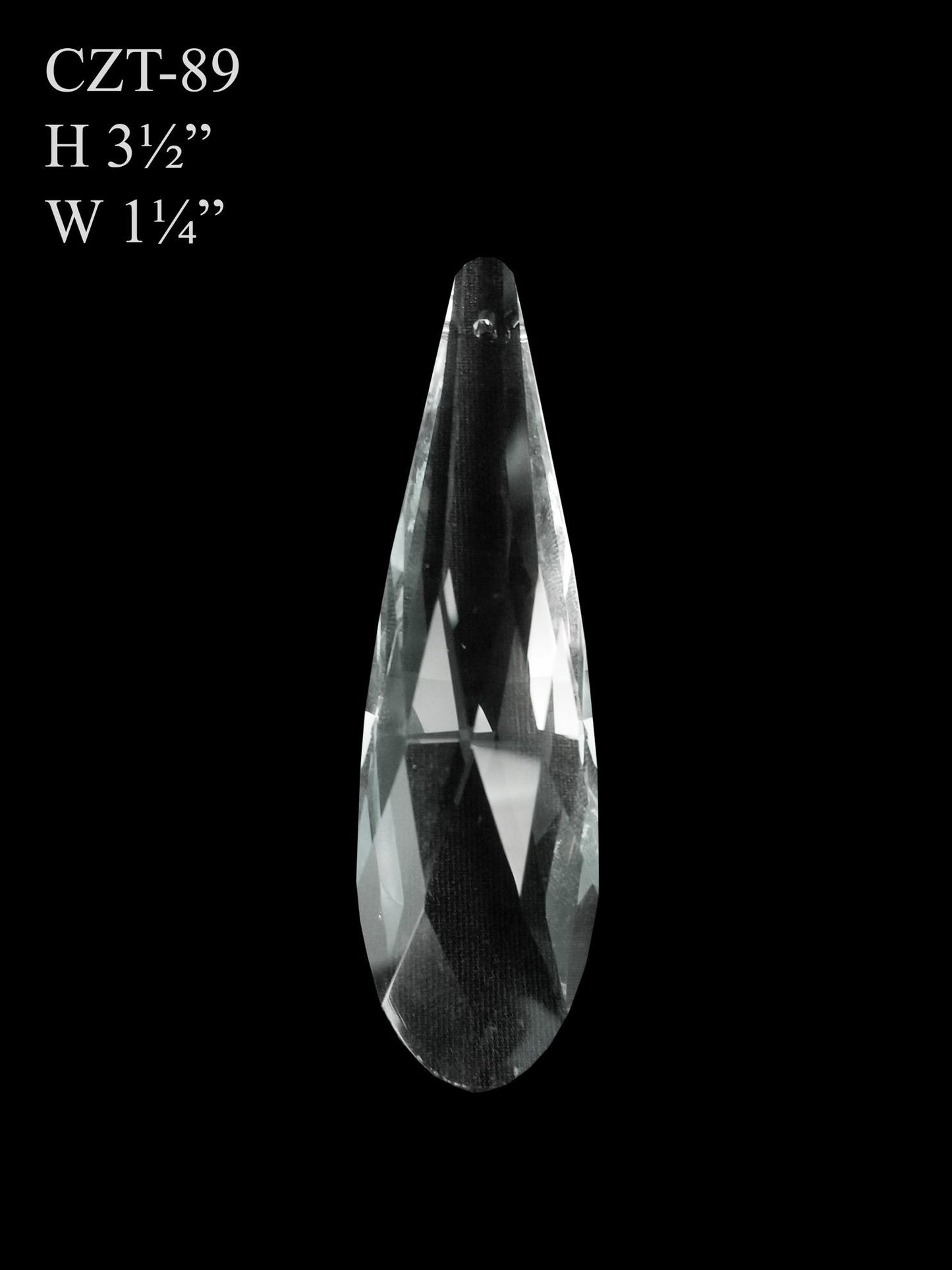 CZT-89 - Round Teardrop (L) Glass Pendant Suncatcher