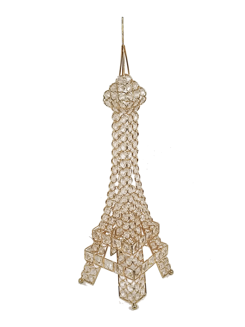 AFT-65 - 30" Gold Crystal Eiffel Tower Centerpiece
