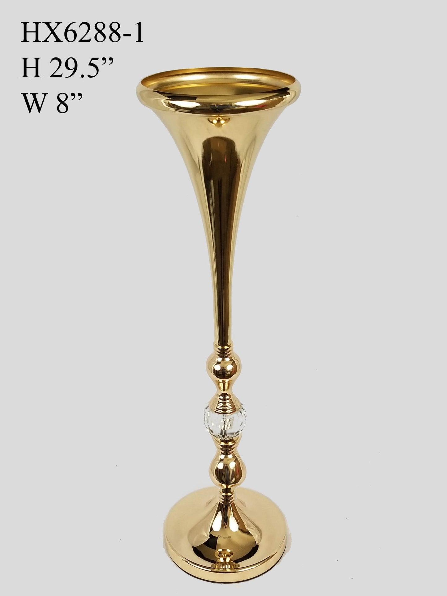 HX6288-1 - Metal Flower Vase Stand with Crystal 29.5"