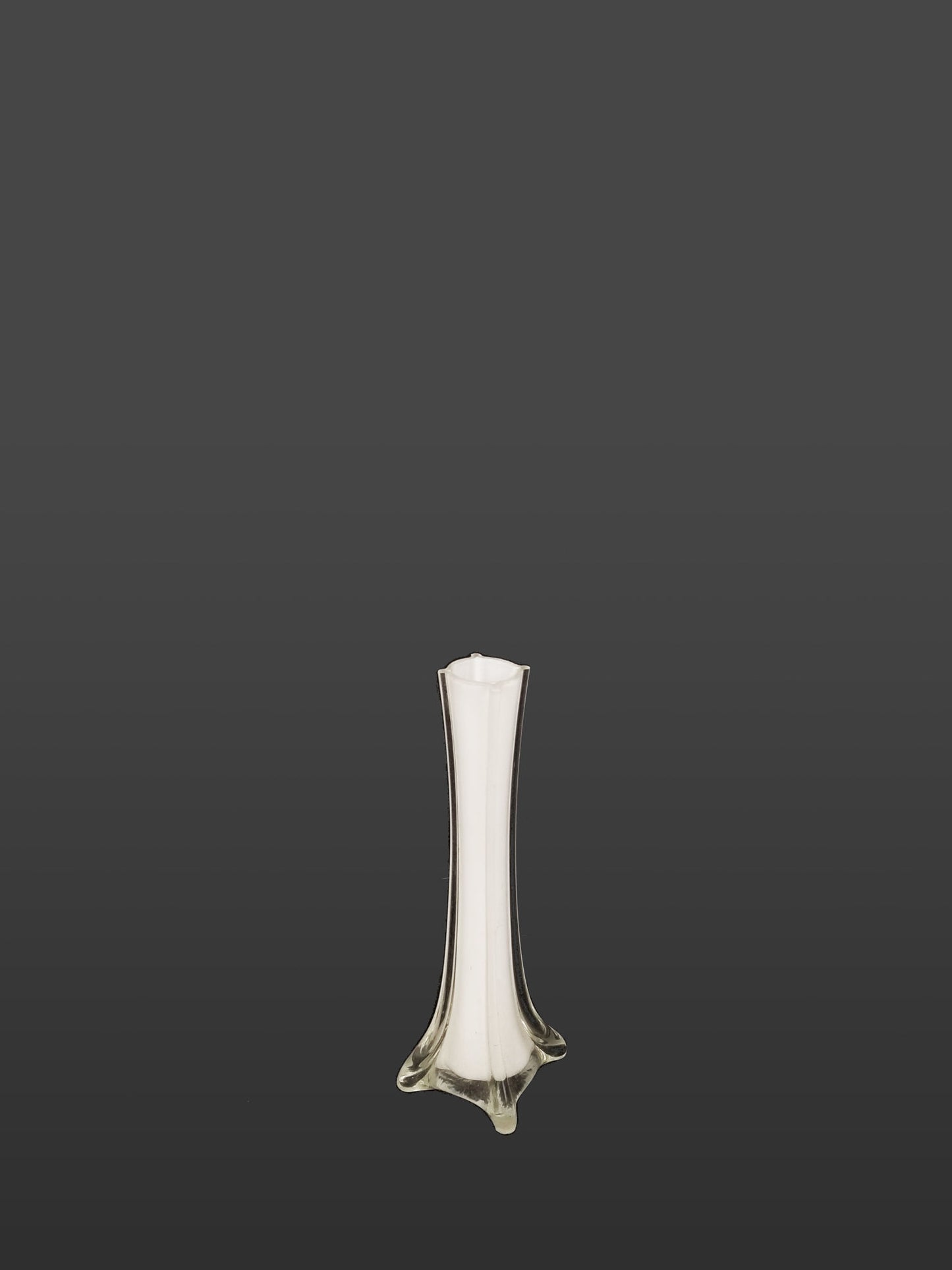 Clear Eiffel Tower Glass Flower Vase 8"