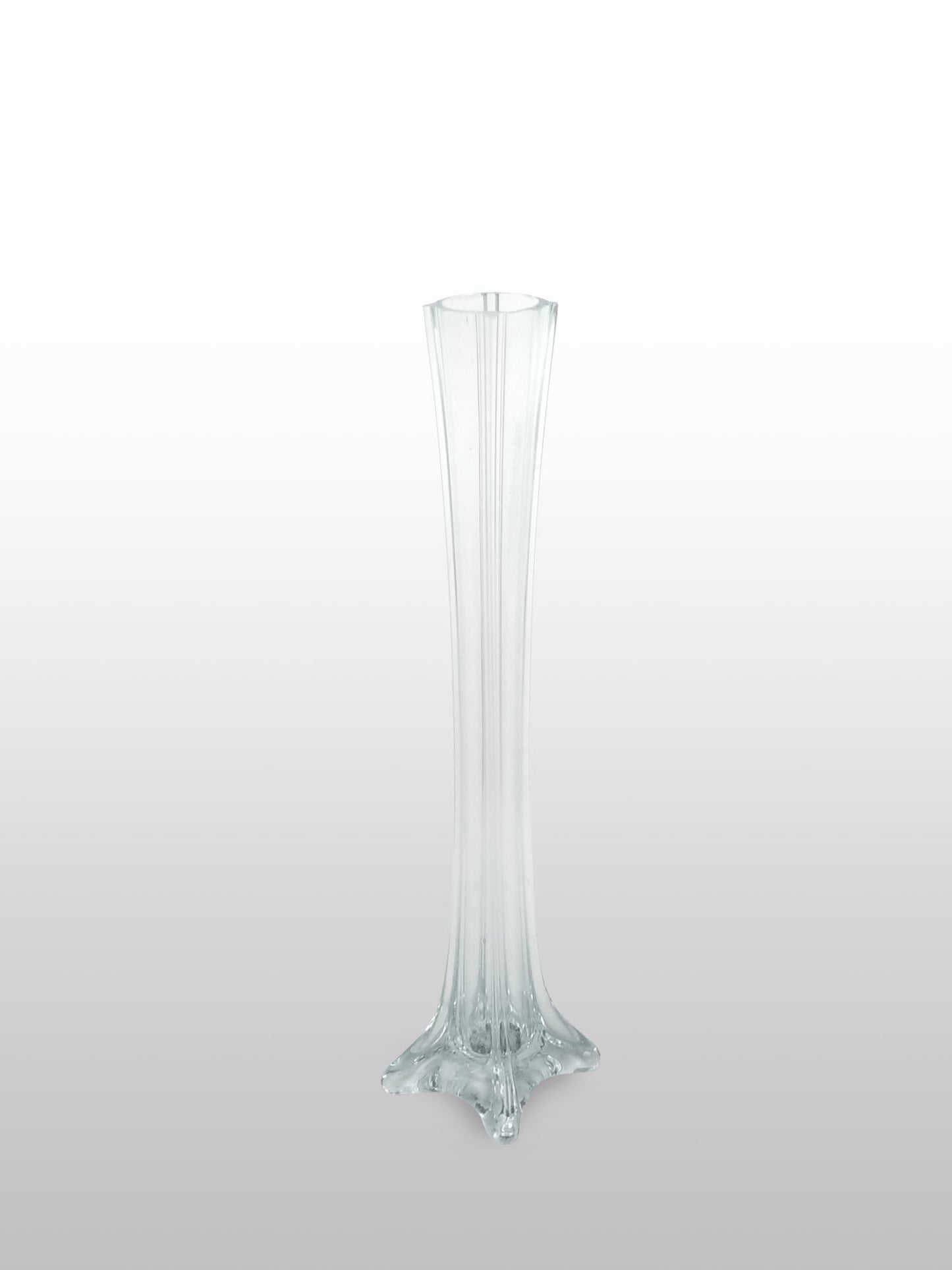 Clear Eiffel Tower Glass Flower Vase 16"