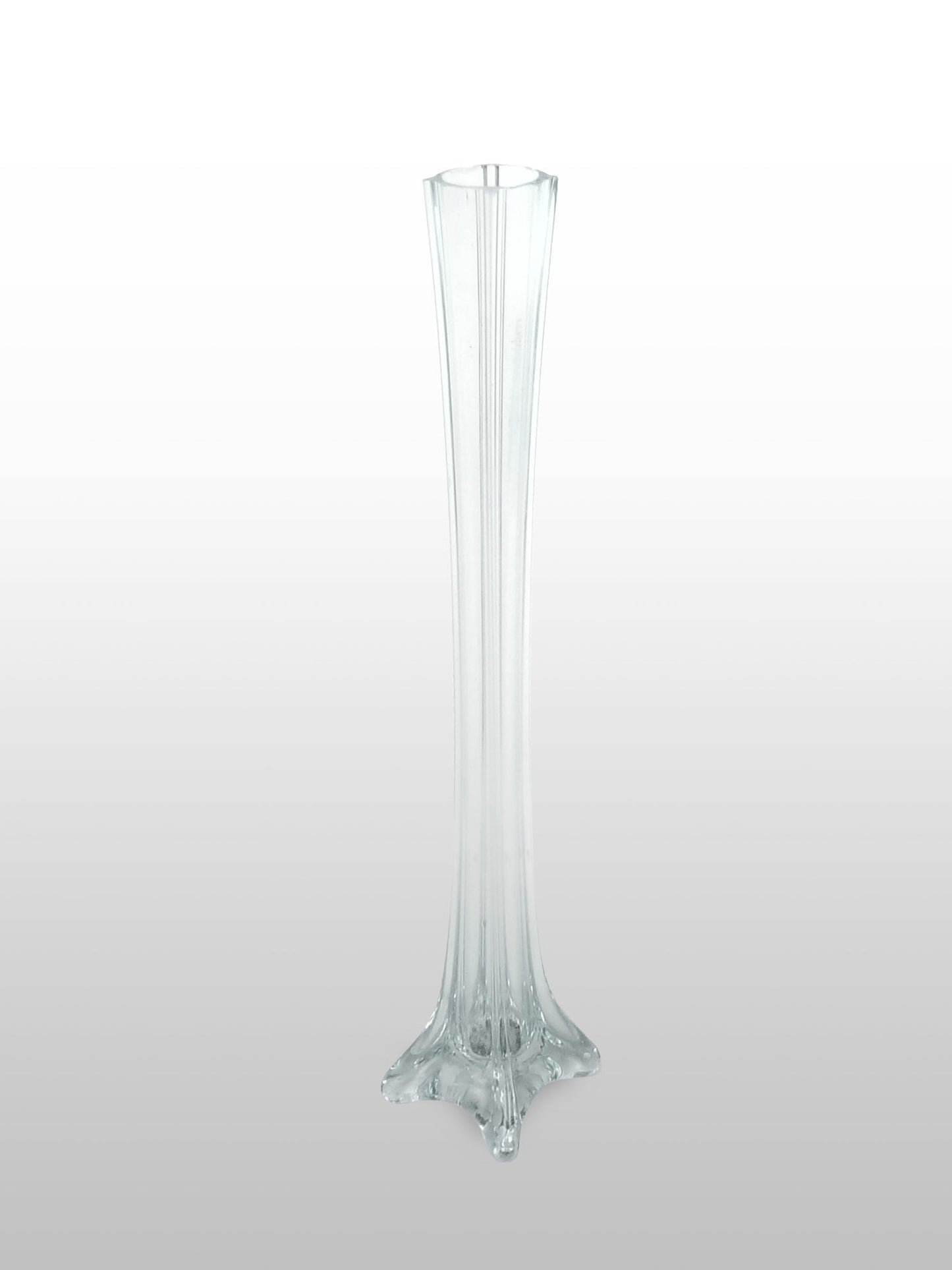 Clear Eiffel Tower Glass Flower Vase 20"