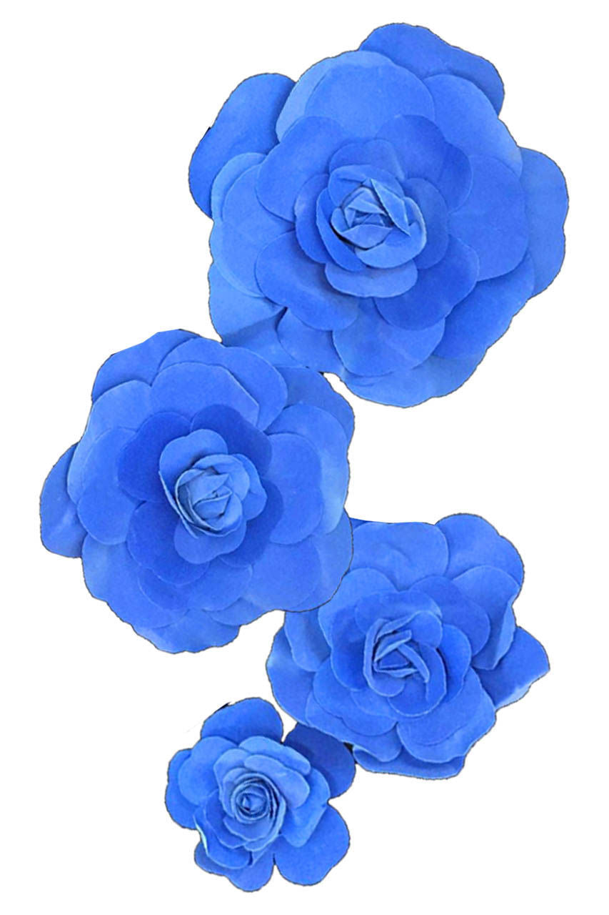 FL0745 - Foam Rose 4Pc Set - 8", 12", 15" & 20" to Create Flower Walls