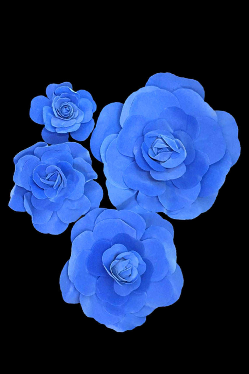 FL0745 - Foam Rose 4Pc Set - 8", 12", 15" & 20" to Create Flower Walls