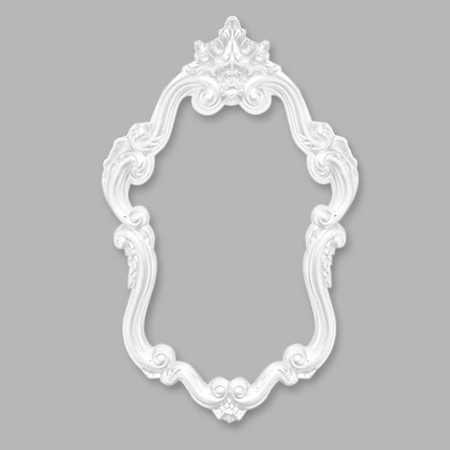 PF1512 - White Plastic Wavy Frame Photo Prop Set