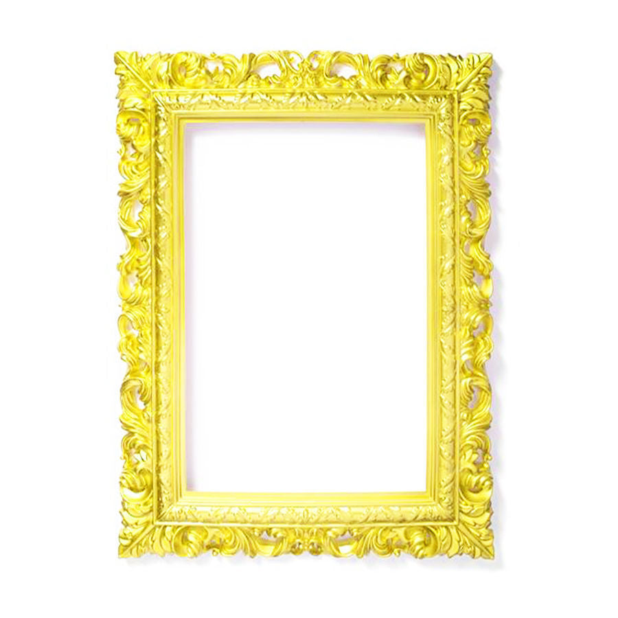 PF1513 - Yellow Plastic Square Frame Photo Prop Set