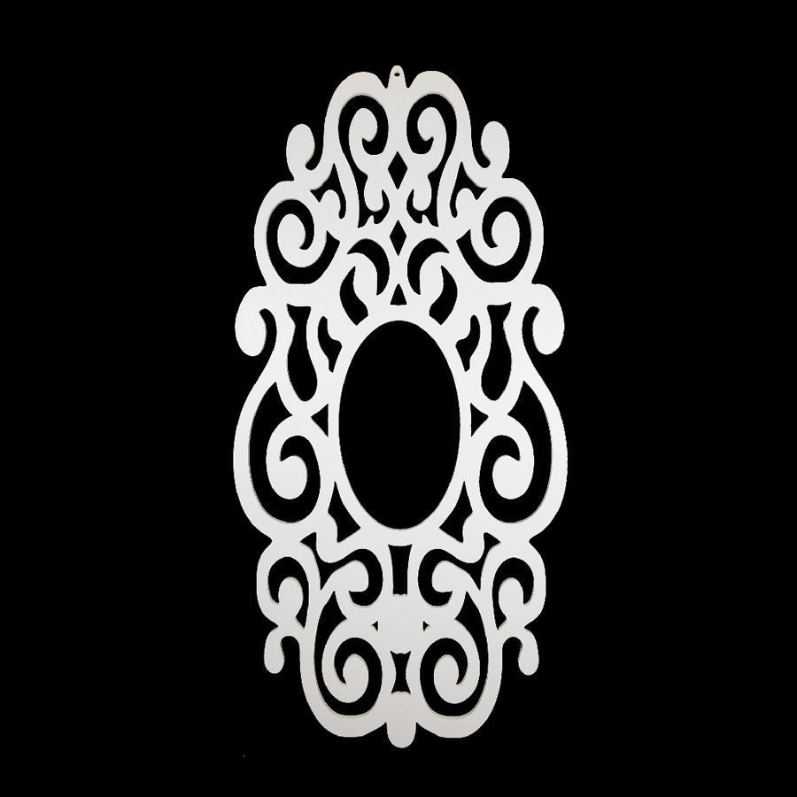 PF120-60 WT - 47" White Oval PVC Foam-board Cutout Frame