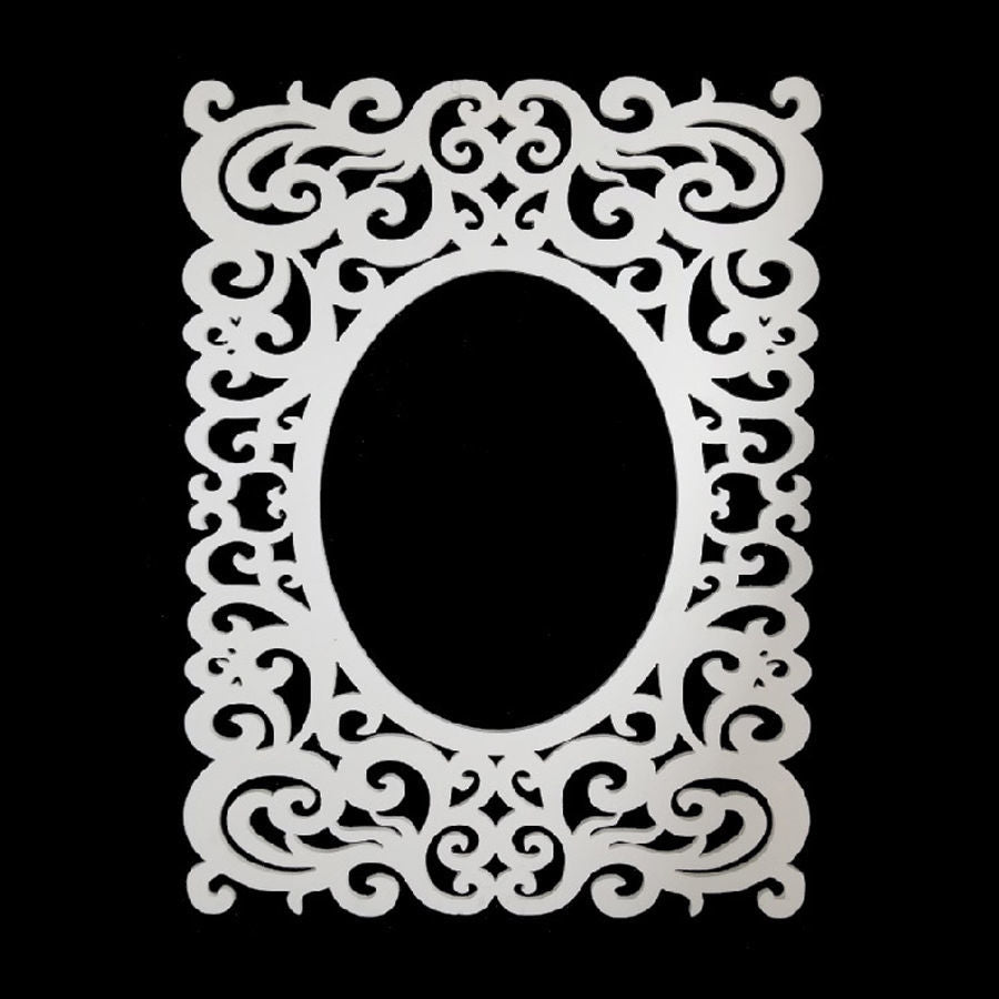 PF80*60-4 WT - 31" White Square with Oval Cutout PVC Foam-board Frame