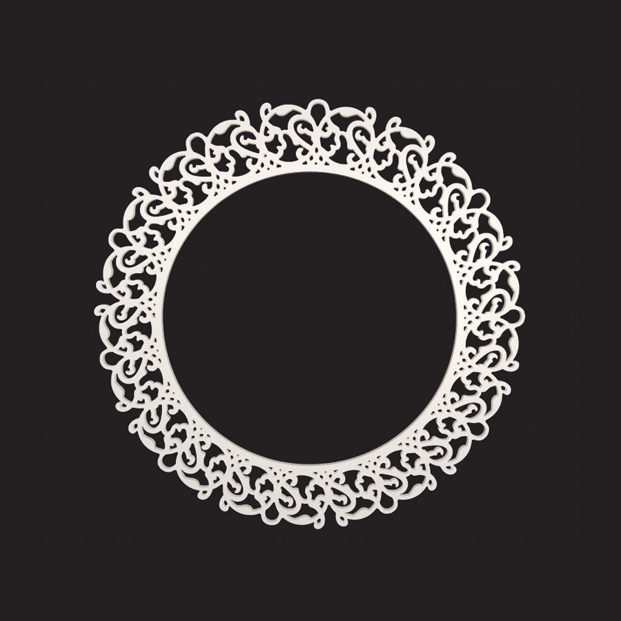 PF60x60 WT - 34" White Round Cutout PVC Foam-board Frame