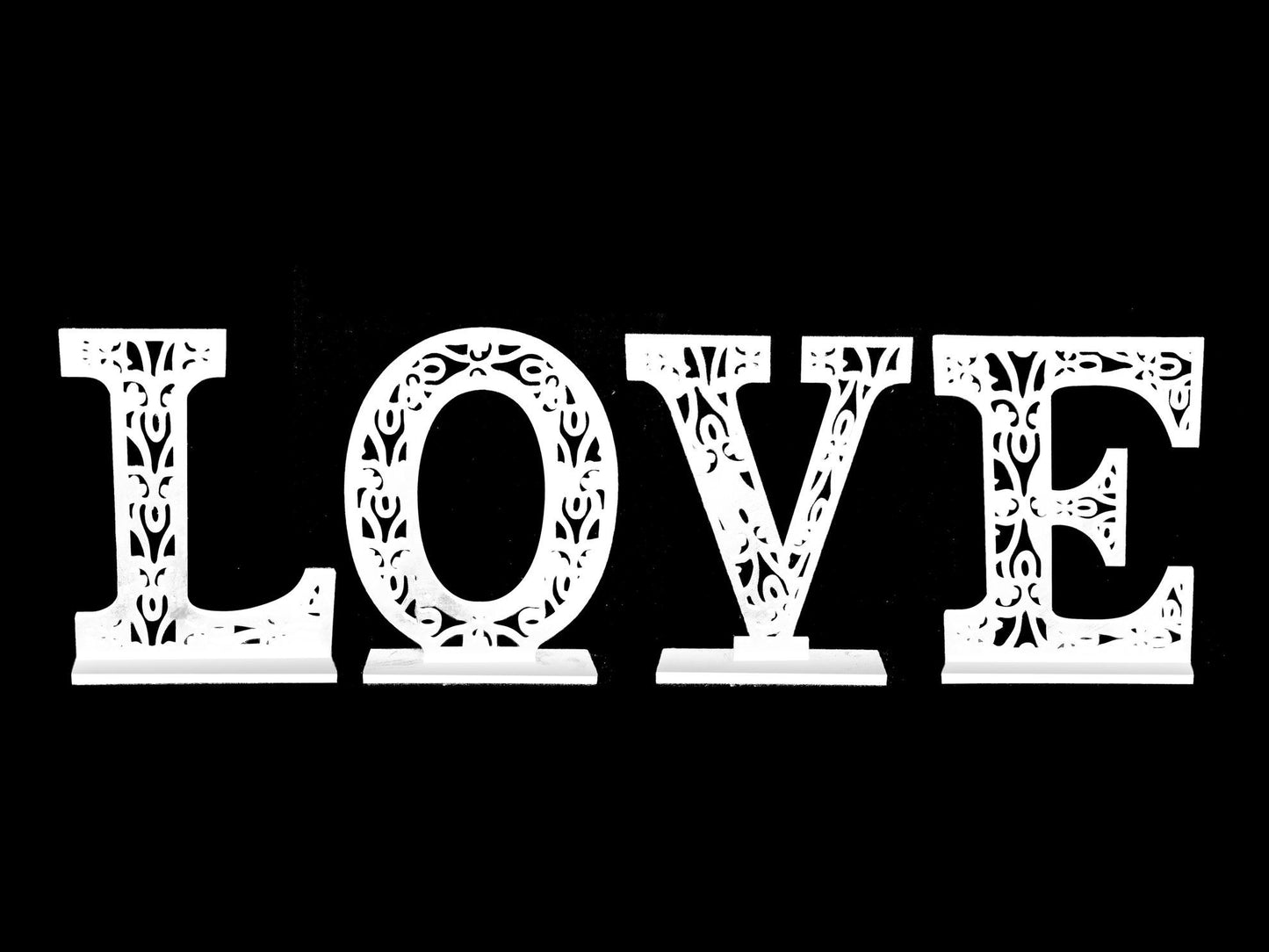 50CM LOVE - White PVC Foam-Board Sign