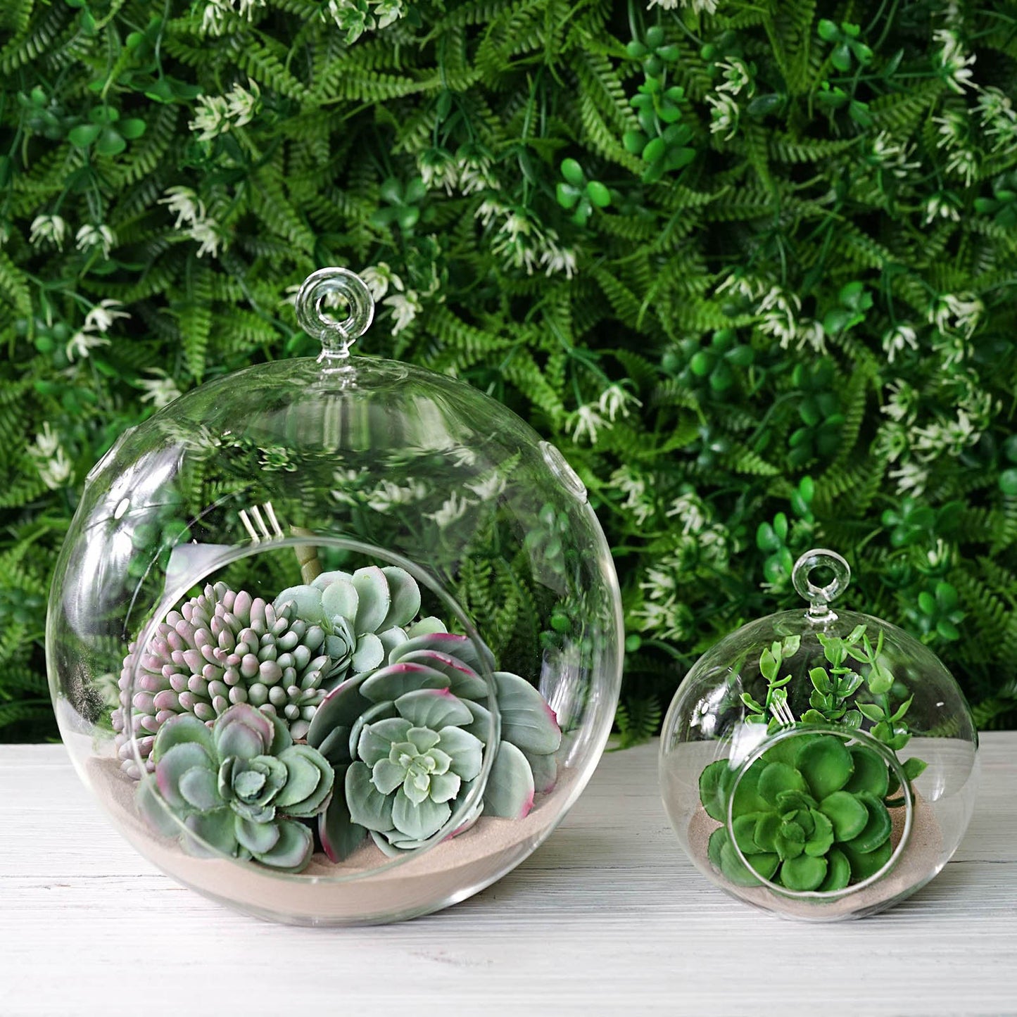 CH062J - 4" Glass Terrarium Globe Hanging Plant Holders