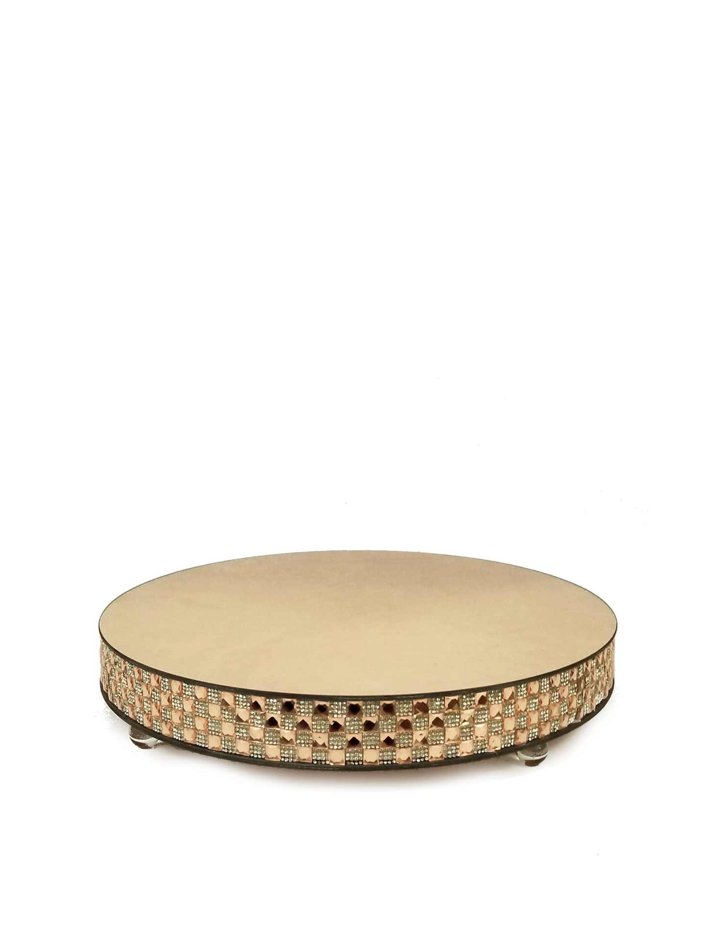 1711202 GD - Gold RoundMirror Cake Stand 16"
