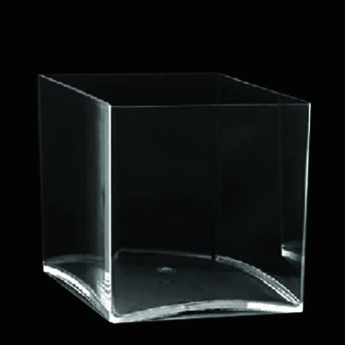 ASQ666 - 6" Clear Square Acrylic Decorative Vase