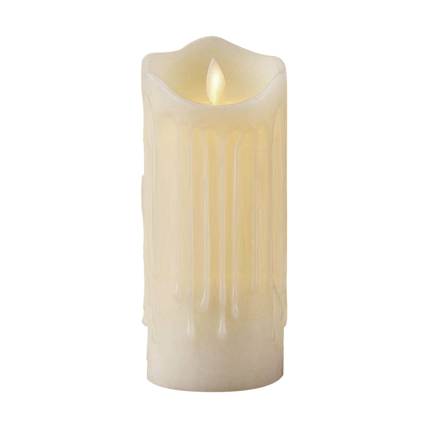 LED 8C - 8"LED Battery Flickering Wick Candle with Real Wax Coating
