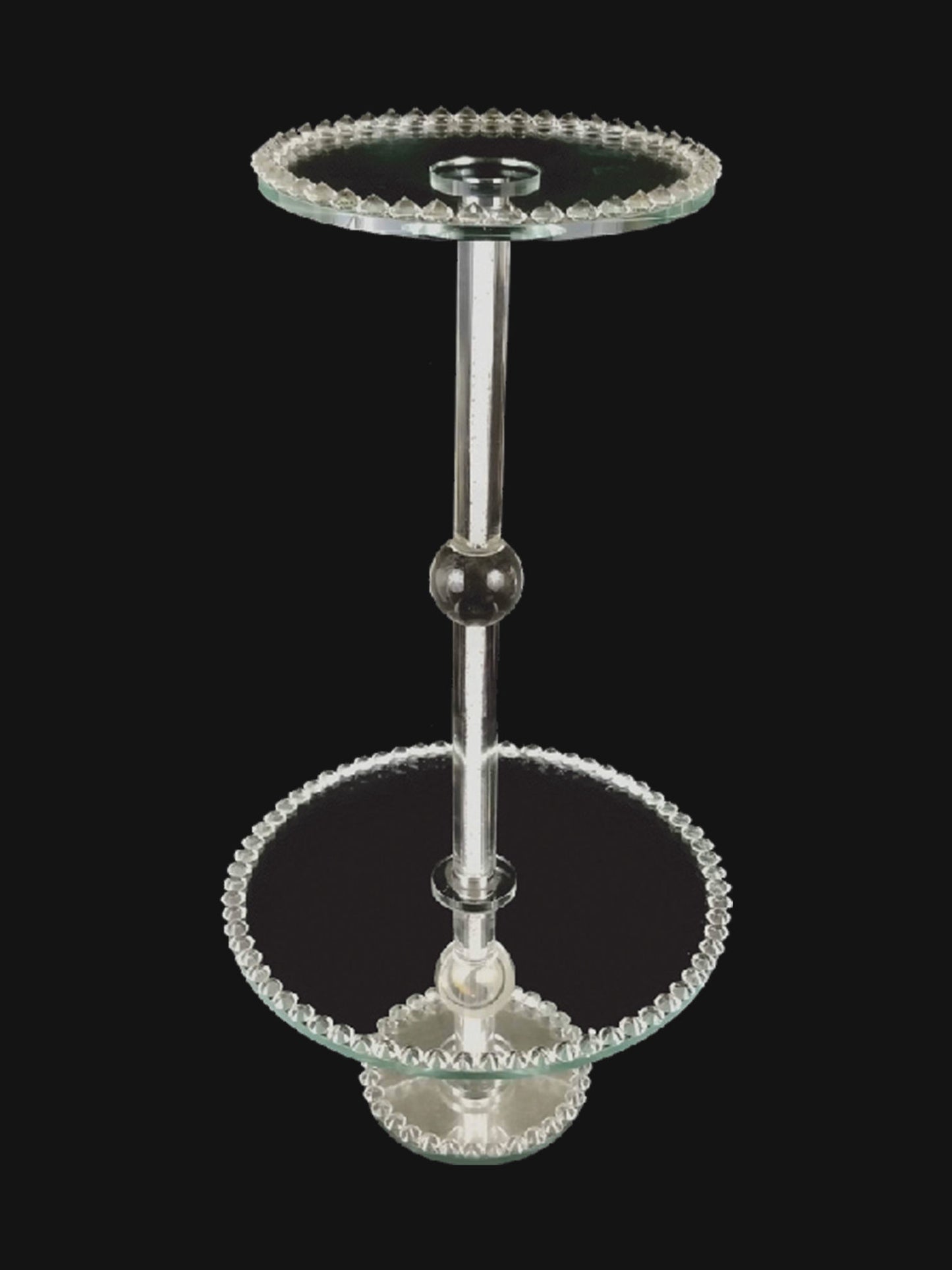 CH4192 - 27" Tall Two Tier Crystal Stand