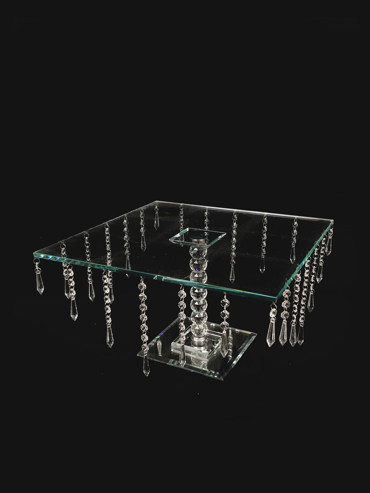 CS074B SQ - 11" Tall Square Crystal Stand