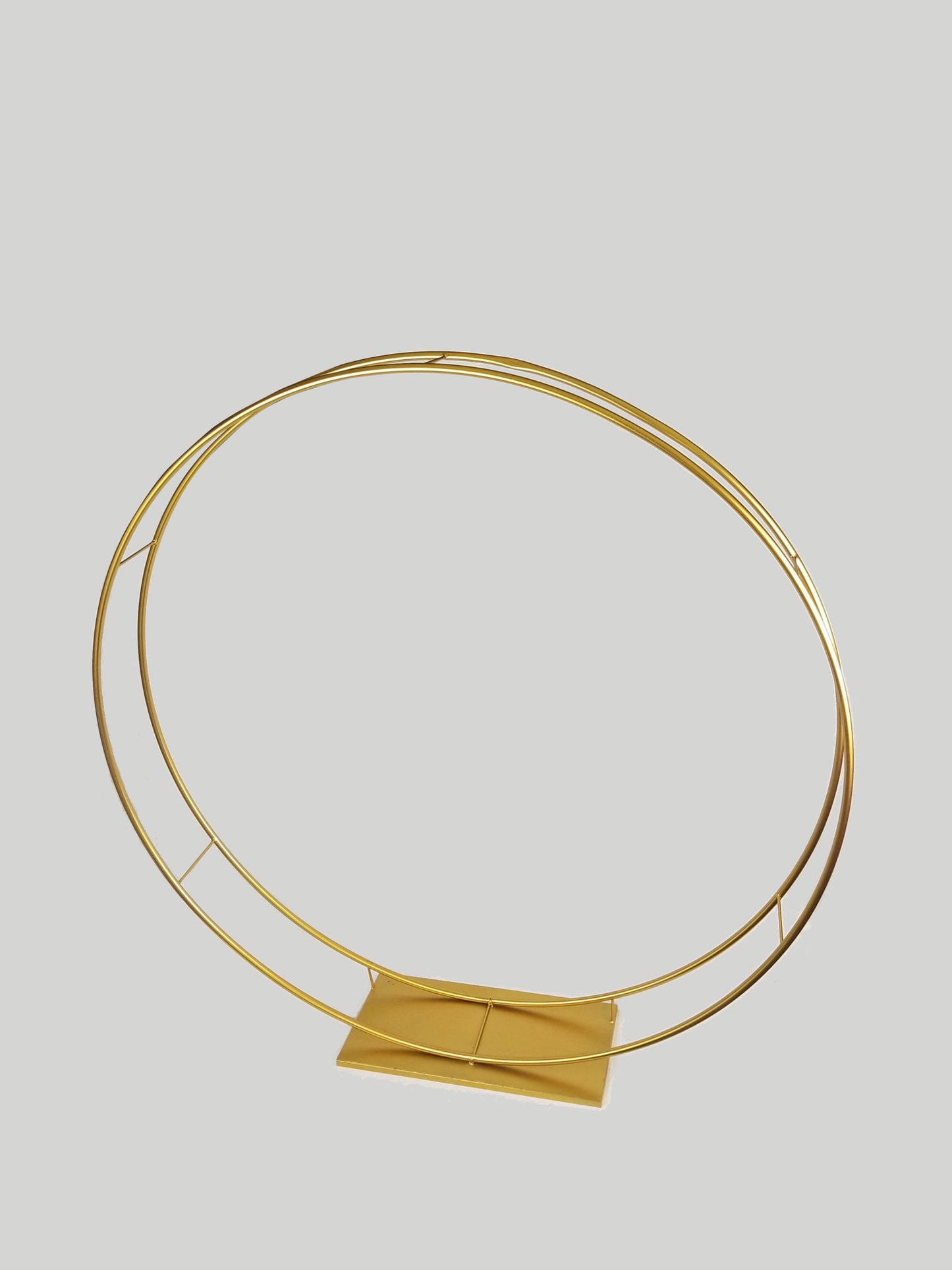 WIRE 10 - 46" Double Hoop Metallic Gold Flower Wreath