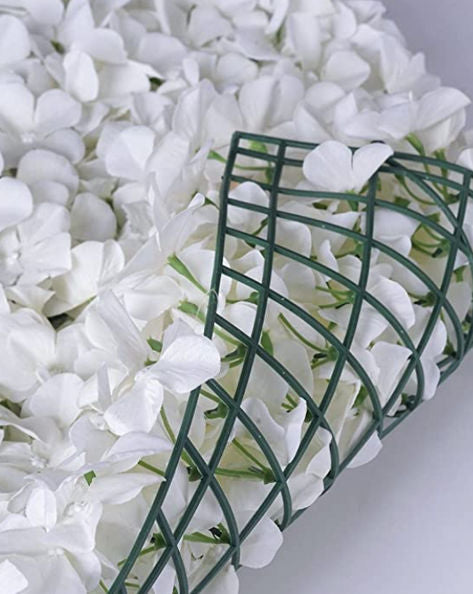FL4060-2 - Ivory Silk Hydrangea Flower Wall Mat Panel 24"