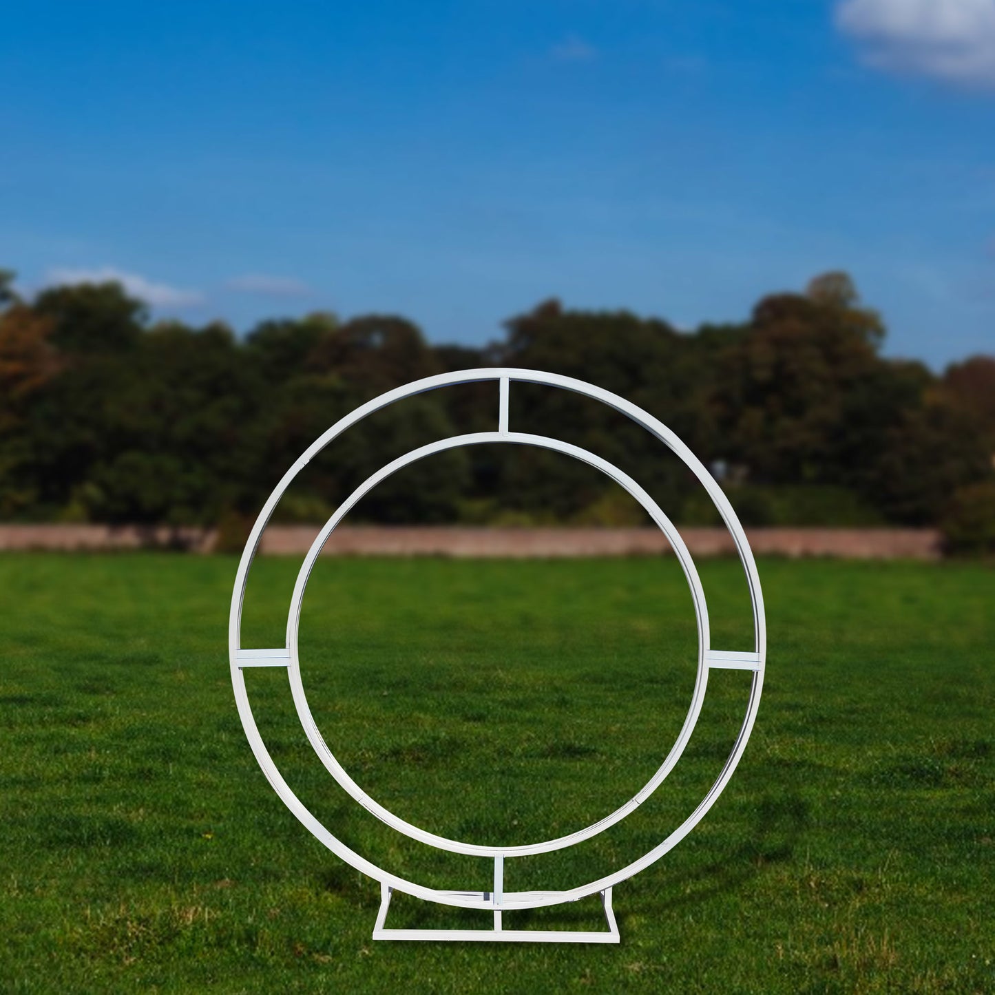 S19-04 - 59" White Metal Backdrop Wedding Arch