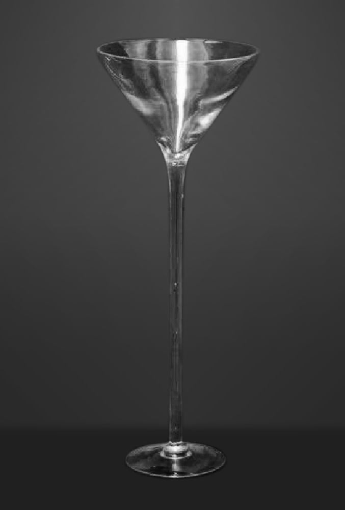 24" Premium Long Stem Martini Glass Candle Holders