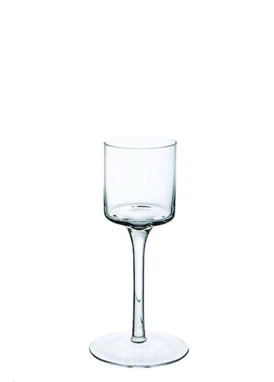 12" Cylinder Long Stem Glass Vase Candle Holder