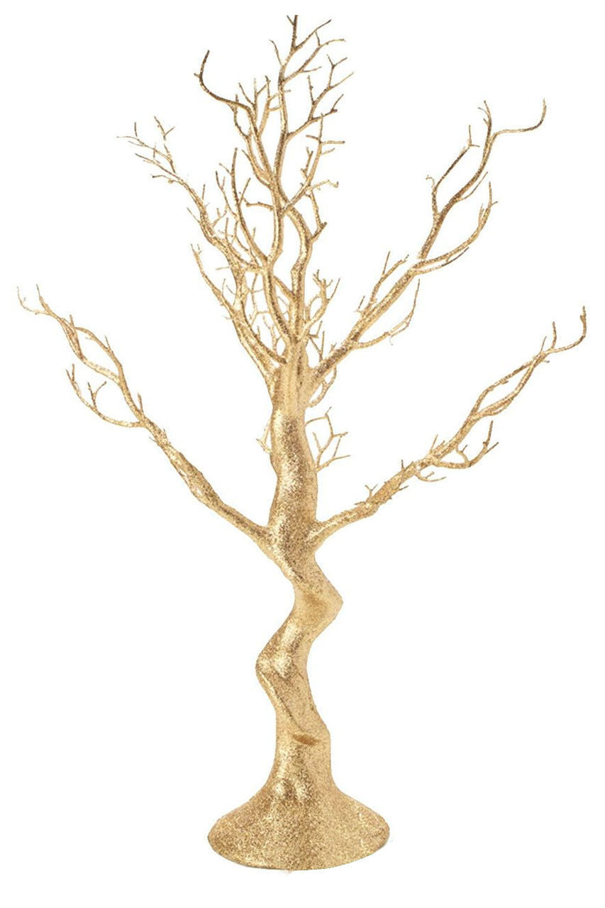 29" Gold Glitter Manzanita Tree Centerpiece