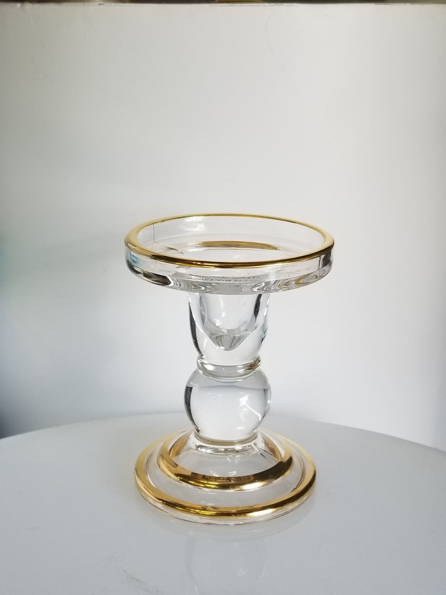 13009 - 4" Glass Pillar Candlestick Holder