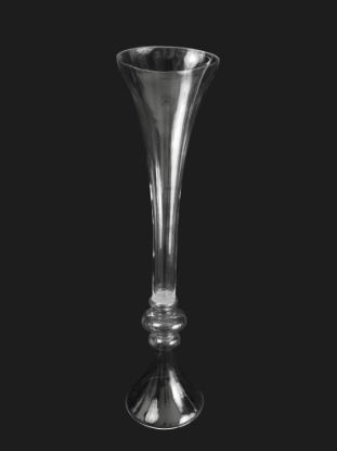 Picture of BV311-85- Clear Unique Flair Trumpet Glass Vase 33"