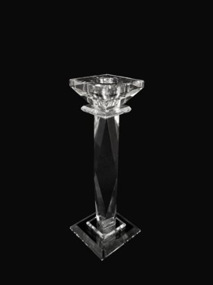 Picture of CCH8142-S - Premium Glass Crystal Pillar Candle Holder 10.5"
