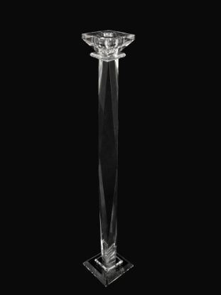 Picture of CCH8166-XL - Premium Glass Crystal Pillar Candle Holder 22"