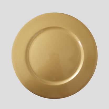 Picture of 18166L GD - 13" Gold Round Acrylic Charger Plates