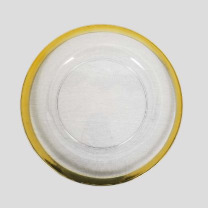Picture of 188226 GD - 13" Round Gold Rimmed Acrylic Charger Plates