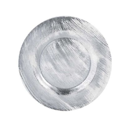Picture of GP5431 SL - 13" Round Silver Metallic Paint Brushed Glass Charger Plates