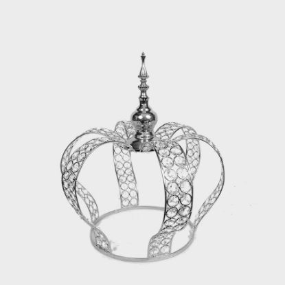 Picture of 7006 SL - Silver Premium Real Crystal Beaded Crown Small