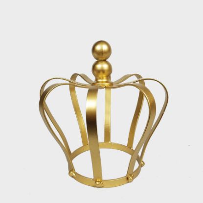 Picture of PF0136 GD - 8" Matte Gold Metal Royal Crown