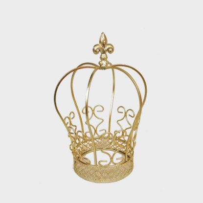 Picture of WIRE9-S GD - 9" Small Gold  Wire Crown Decoration Topper
