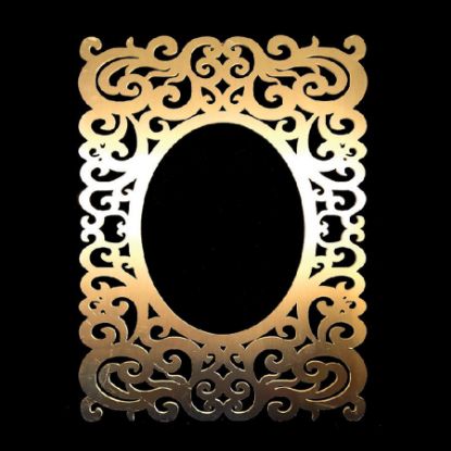 Picture of PF80*60-4 GD - 31" Gold Square with Oval Cutout PVC Foam-board Frame