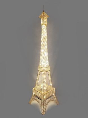 Picture of WFT-2099-GD - Gold Crystal Beaded Eiffel Tower Centerpiece, Floor Decor 62"
