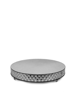Picture of 1711202 SL - Silver Round Mirror Cake Stand 16"