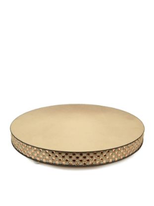 Picture of 1711204 GD -  Gold Round Mirror Cake Stand 20"