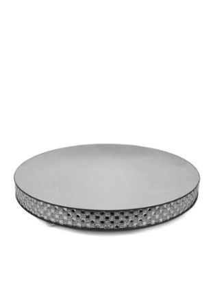 Picture of 1711204 SL -  Silver Round Mirror Cake Stand 20"