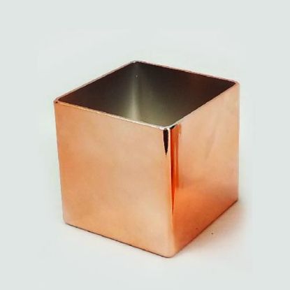 Picture of ASQ4 RGD - 4" Rose Gold Square Acrylic Decorative Vase