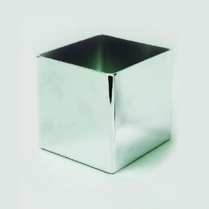 Picture of ASQ5 SL - 4.5" Gold Square Acrylic Decorative Vase