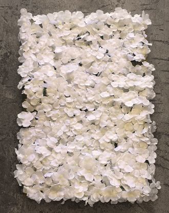 Picture of FL4060-2 - Ivory Silk Hydrangea Flower Wall Mat Panel 24"