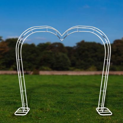 Picture of Heart Arch - 88" Metal Heart Shaped Wedding Arch Heavy Duty