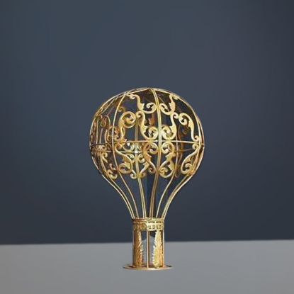 Picture of A20190605 S - 50" Gold Metal Air Balloon Backdrop Decor